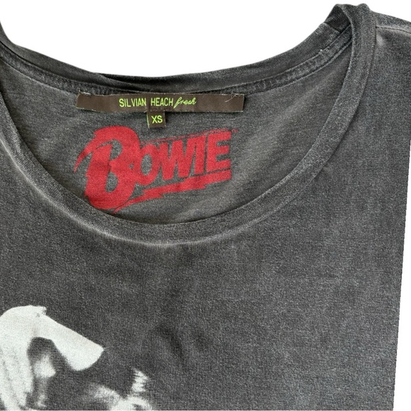 Silvian Heach fresh David Bowie short sleeve Tee Shirt - Picture 6 of 9